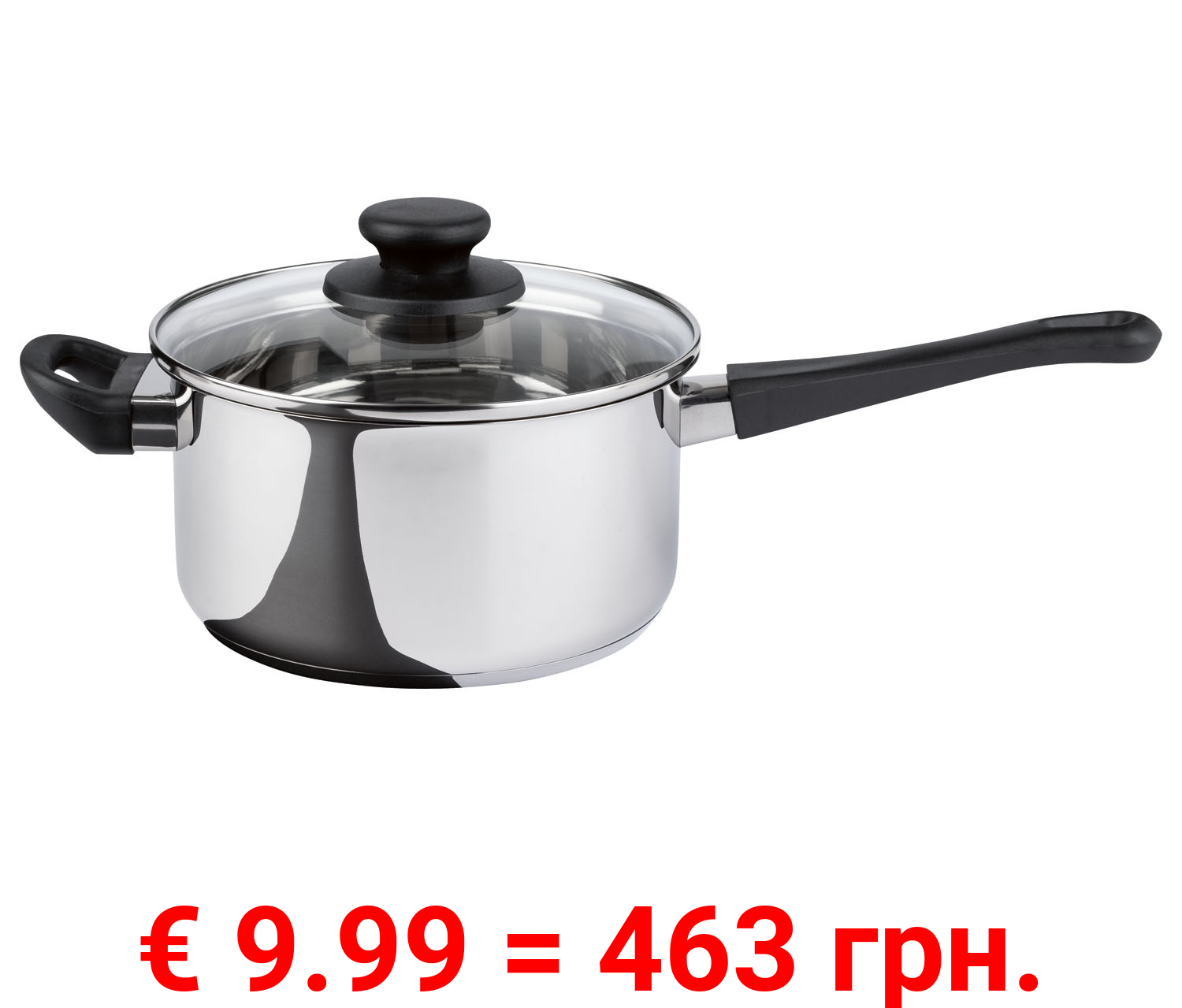 ERNESTO® Stielkasserolle 20 cm mit Frittierkorb, spülmaschinengeeignet