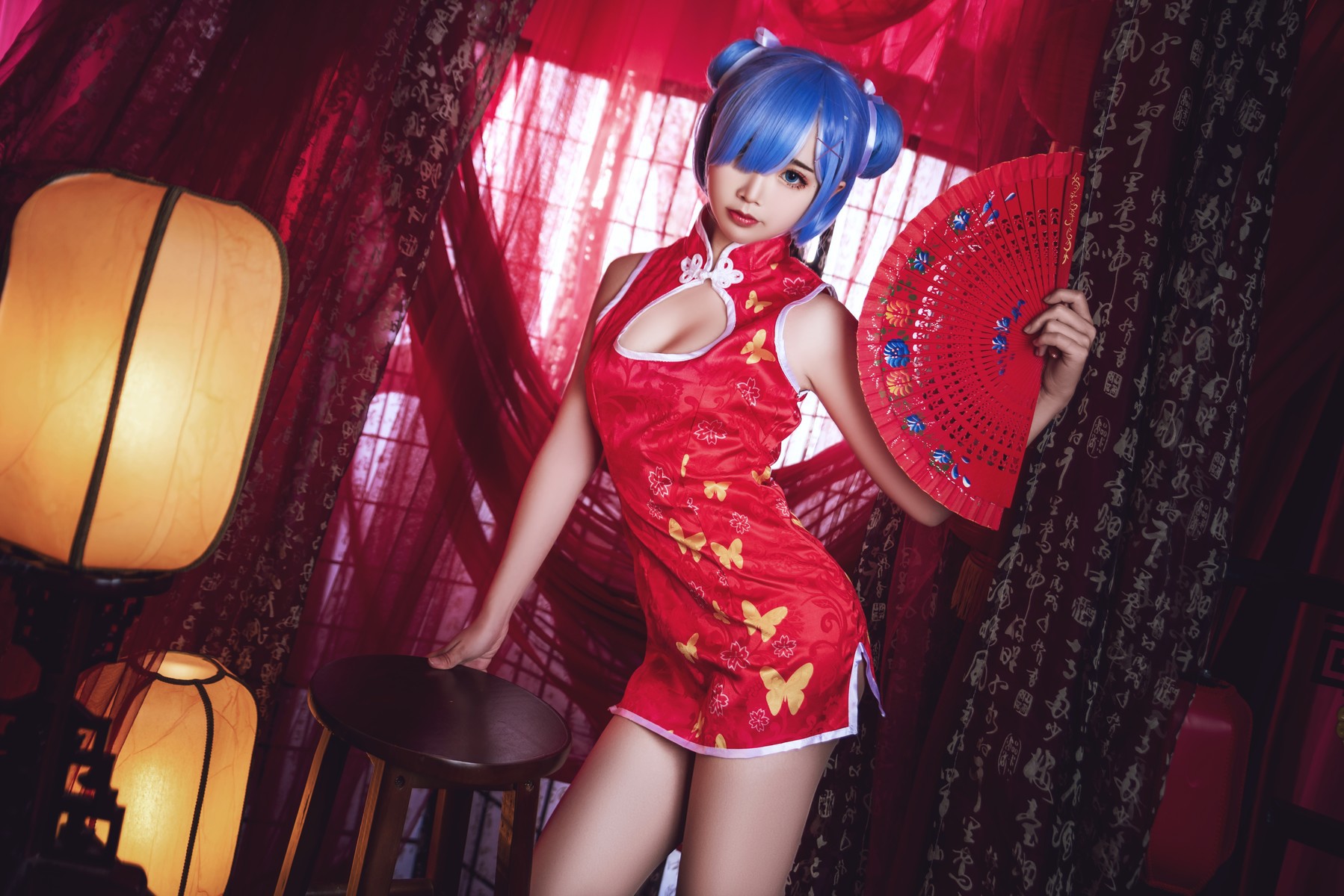 Cosplay 面饼仙儿 雷姆旗袍 12