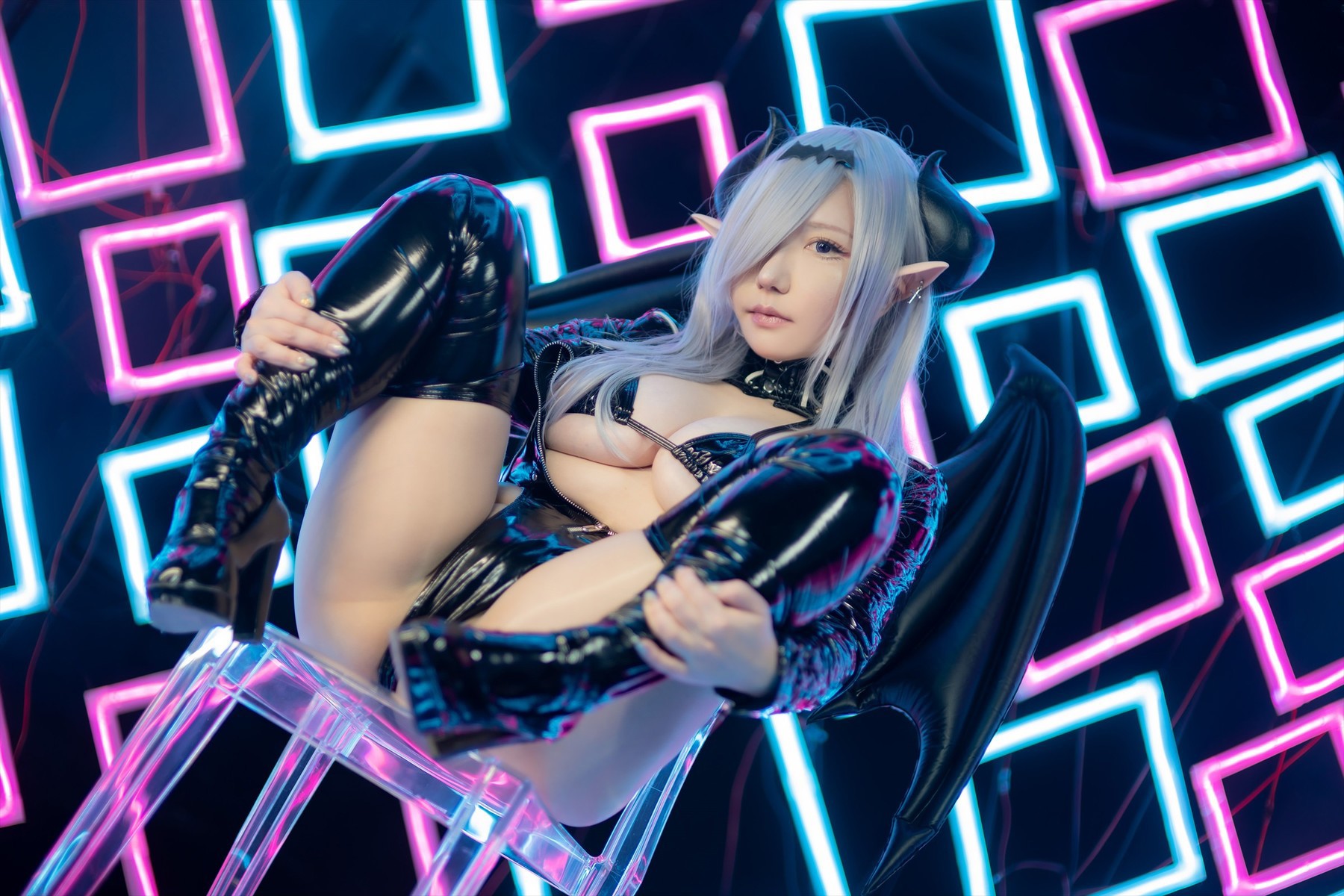 Cosplay SAKUサク See-through Bunny Succubus Set.04 27