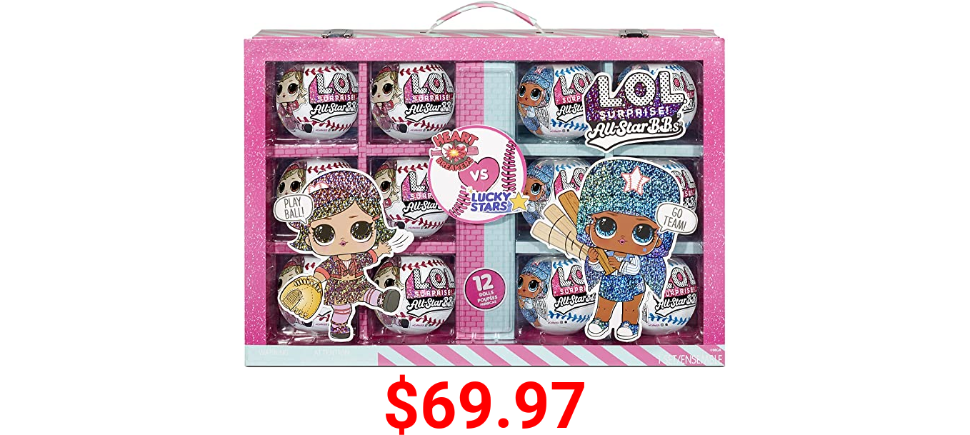 LOL Surprise All Star Sports Ultimate Collection Series 1 with 12 Sparkly Baseball Dolls, Each 8+ Surprises, Ultra-Rare Beatnik Babe, 2 Teams, Gift for Kids, Toy for Girls Boys Ages 4 5 6 7+ Years Old