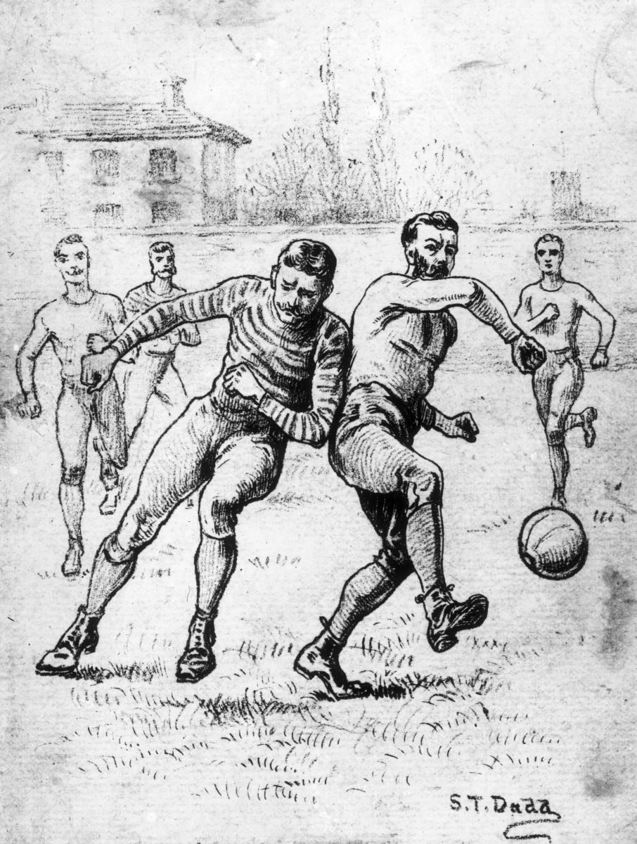 древний футбол картинки