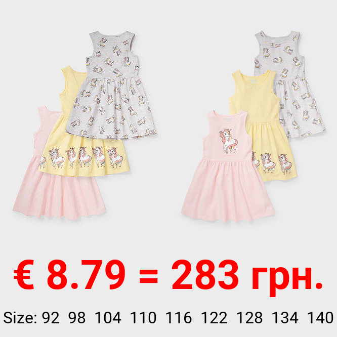 Multipack 3er - Einhorn - Kleid - Bio-Baumwolle