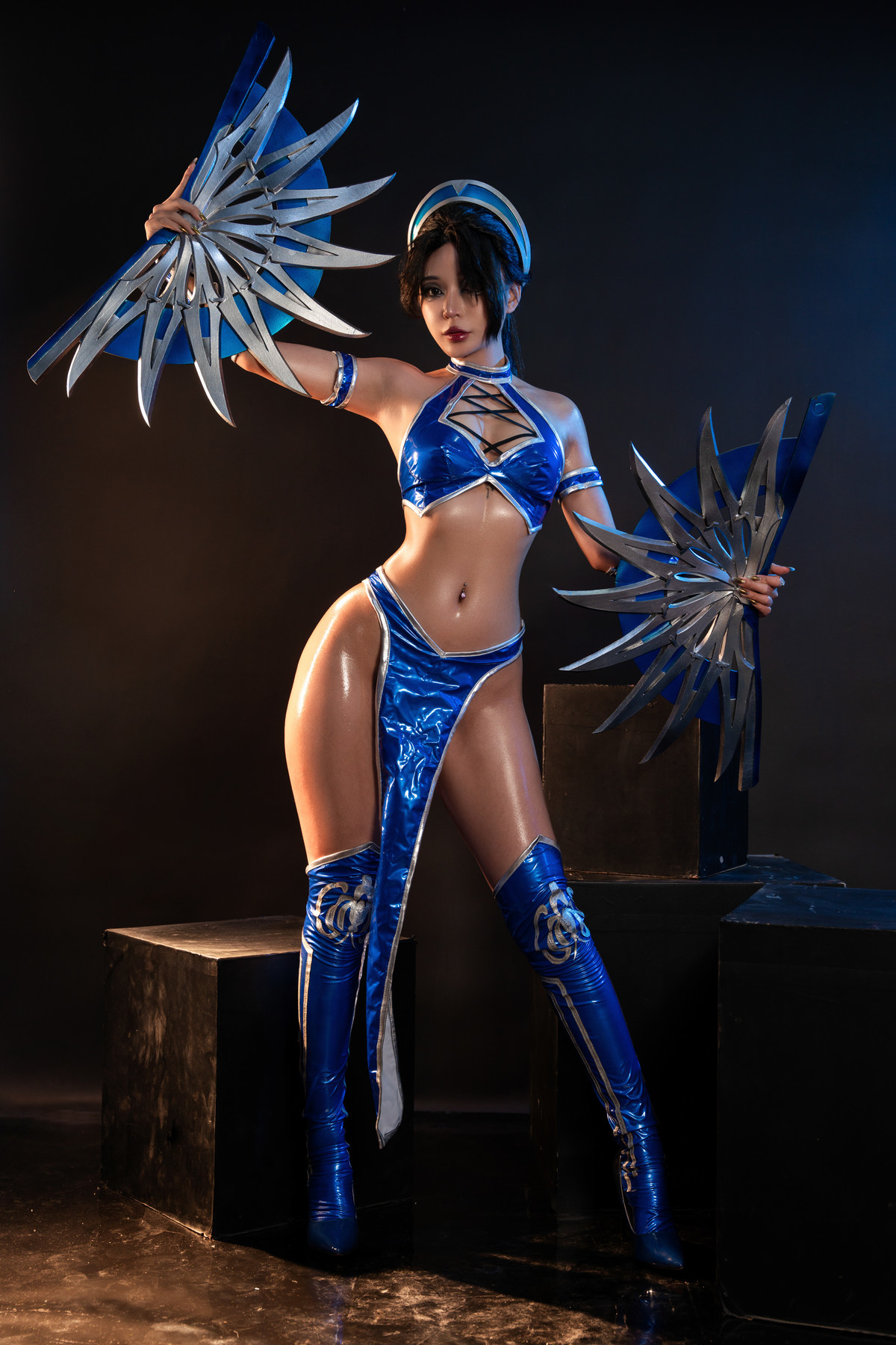 Cosplay Umeko.J Kitana Mortal Kombat Set.02 2