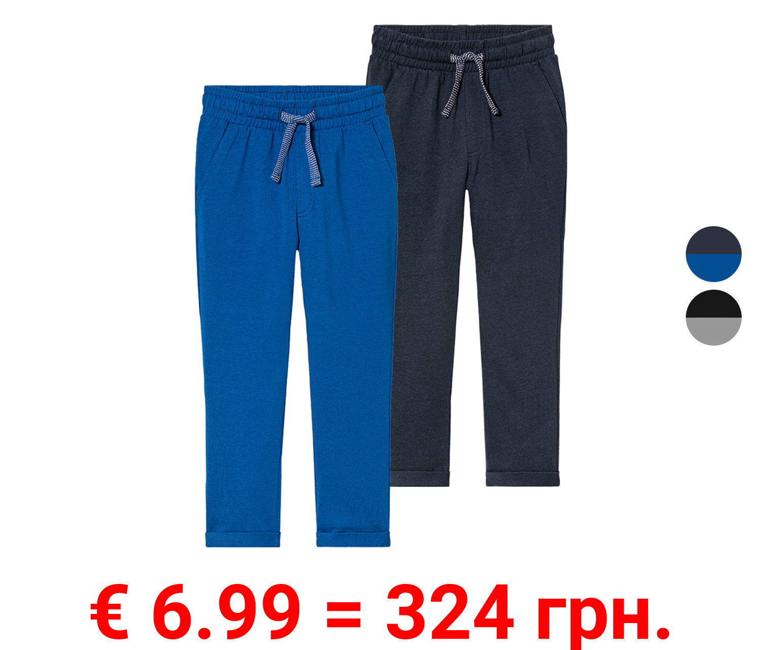 lupilu® Kleinkinder Hosen, 2 Stück, mit Baumwolle