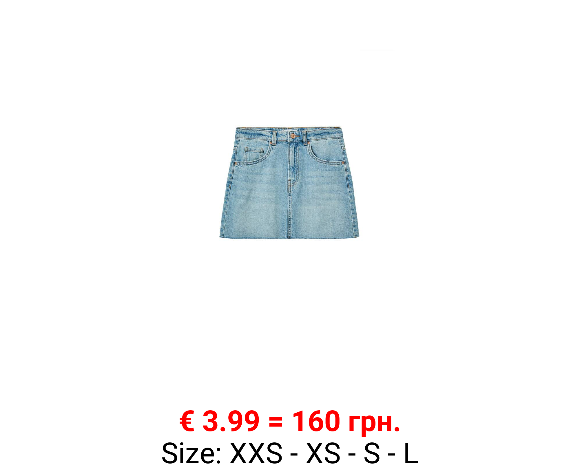 Minifalda vaquera bajo deshilachado