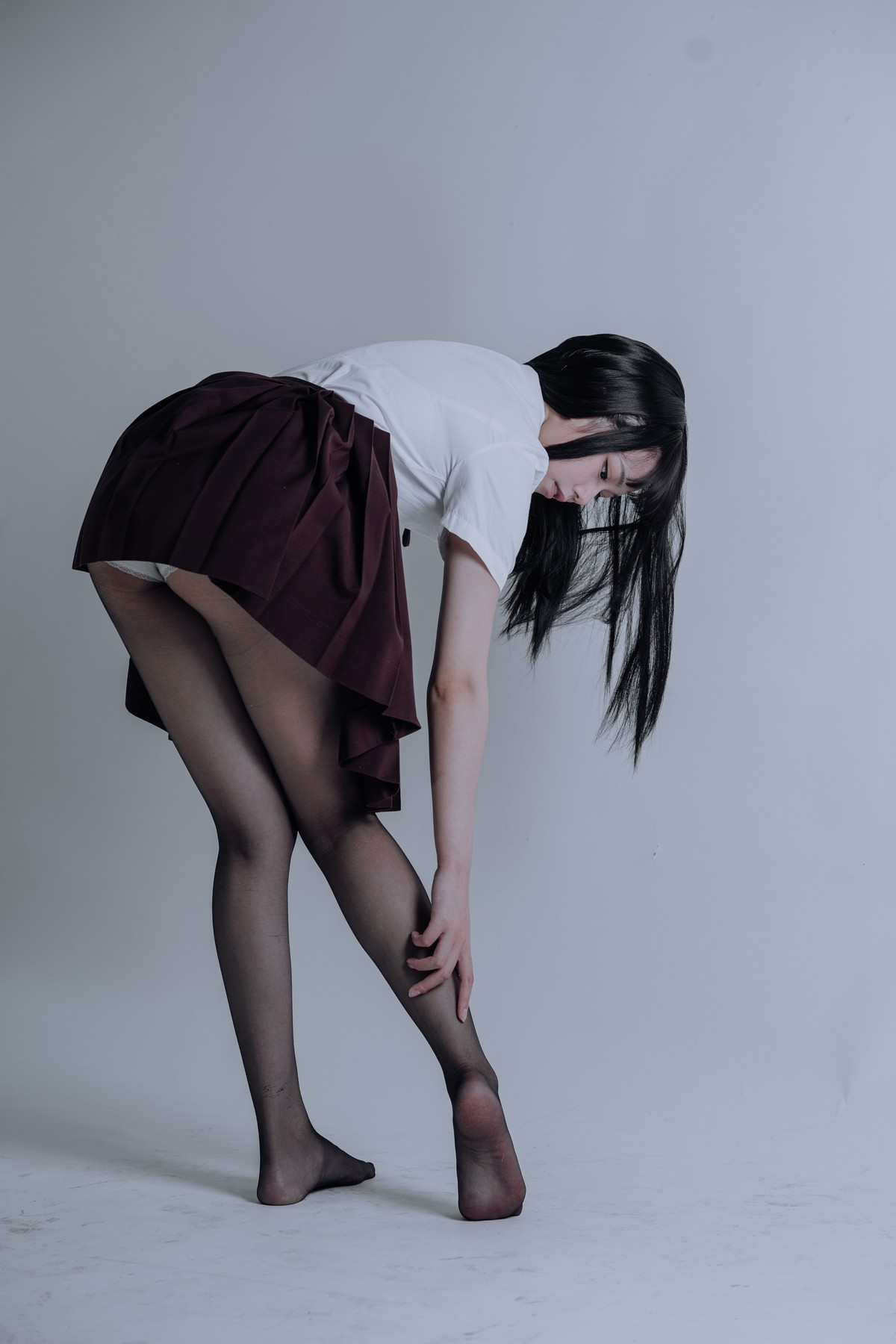 Cosplay 七月喵子 黑丝jk 4
