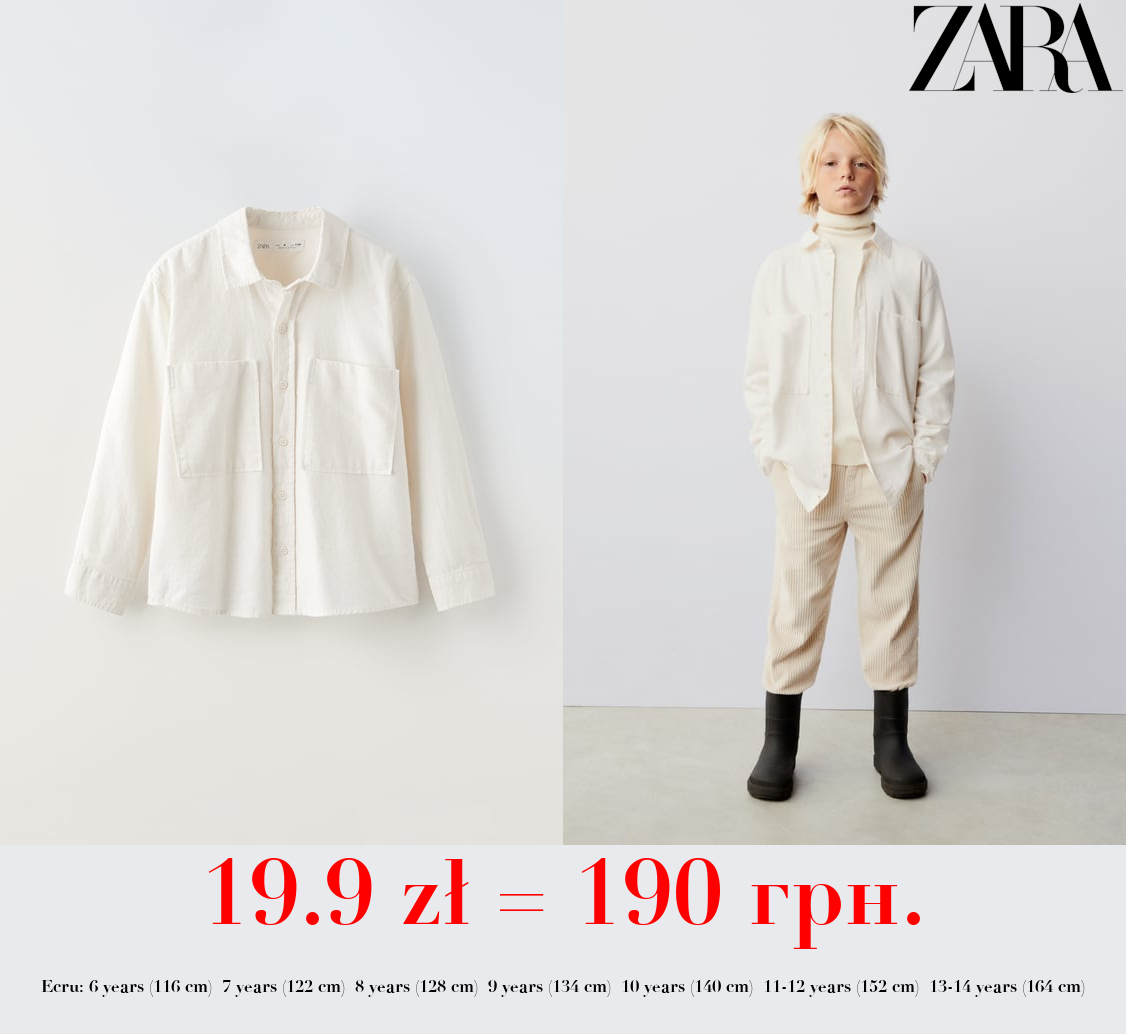 TRUE NEUTRALS TWILL SHIRT WITH POCKETS