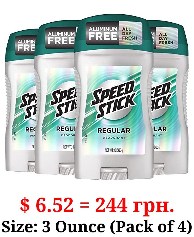 Speed Stick Men's Deodorant, Regular, 3 Ounce, 4 Pack