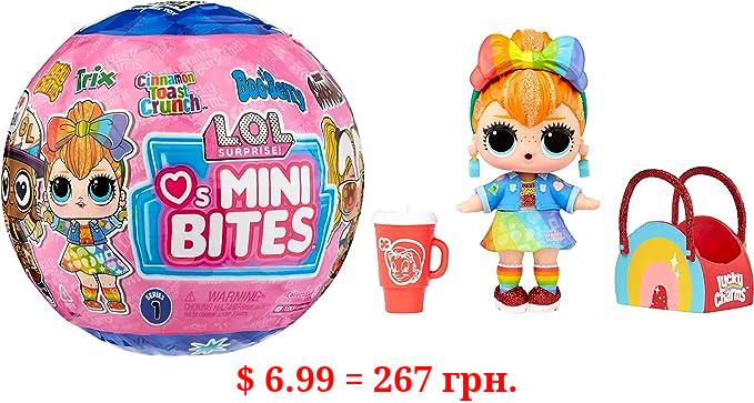 L.O.L. Surprise! LOL Surprise Loves Mini Bites Cereal Dolls with 7 Surprises, Accessories, Limited Edition Doll, Cereal Theme, Collectible Doll- Great Gift for Girls Age 4+