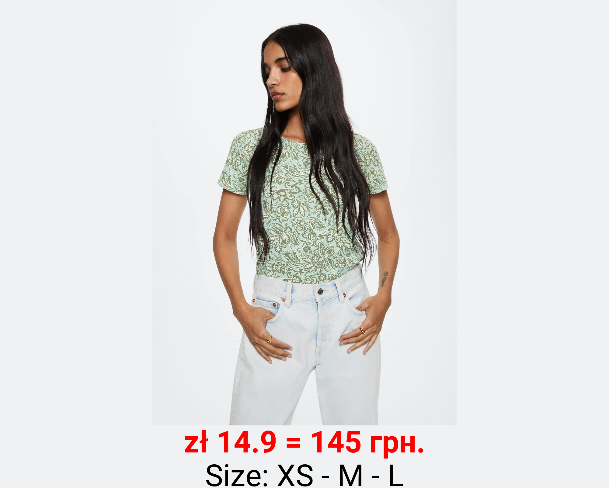 Camiseta estampada logo bordado