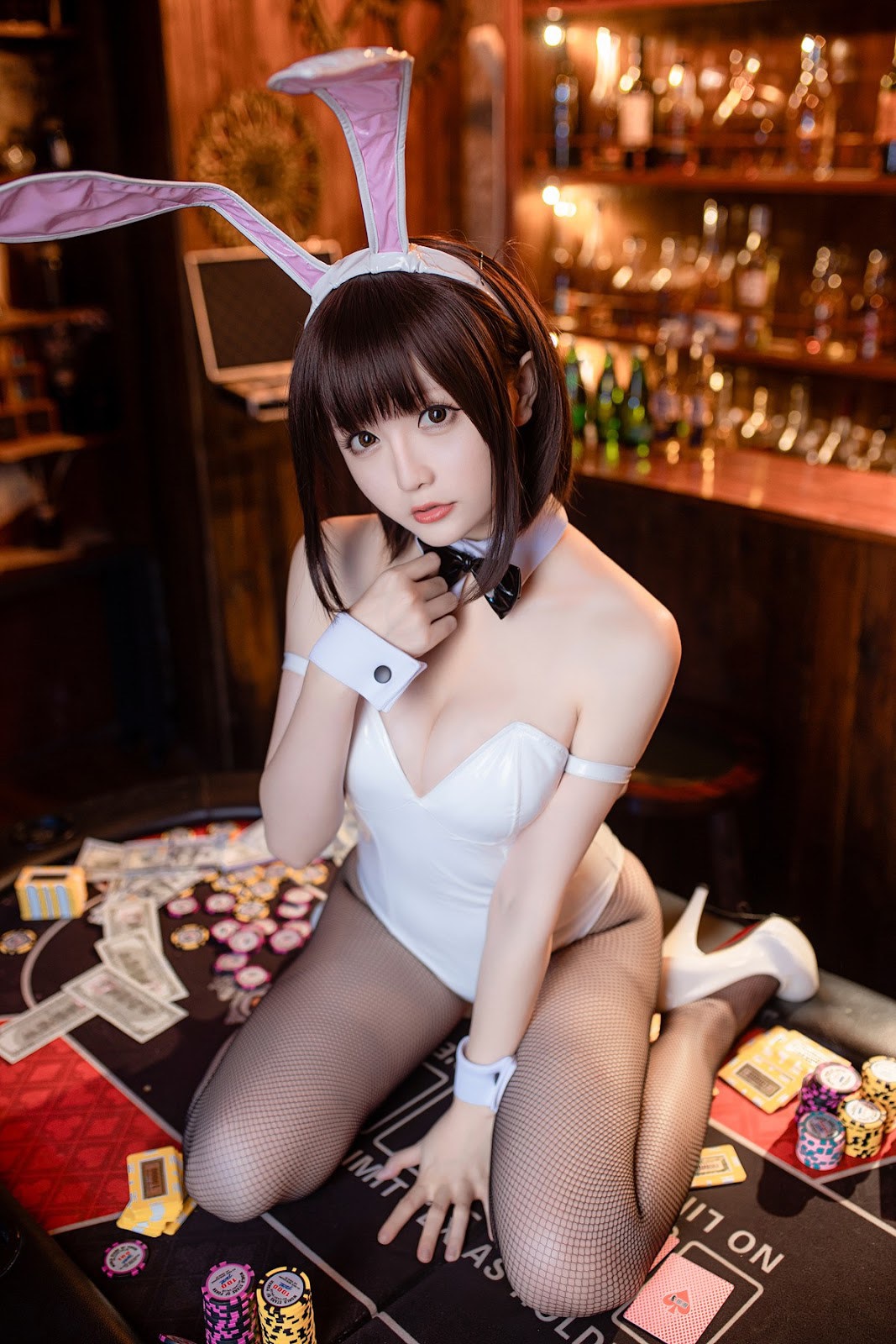 Cosplay 星之迟迟Hoshilily 加藤惠 兔女郎 15