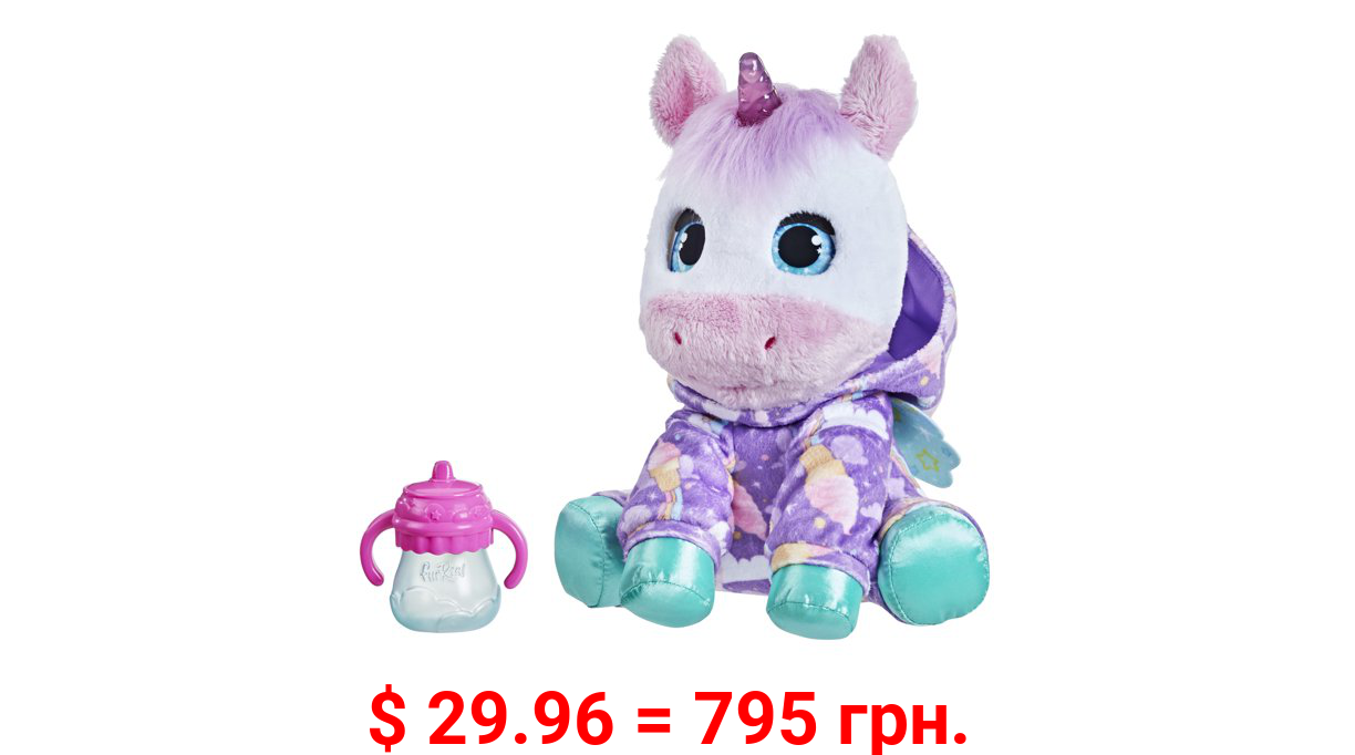 furReal Sweet Jammiecorn Unicorn Interactive Plush Light-Up Toy, 30+ Sounds and Reactions