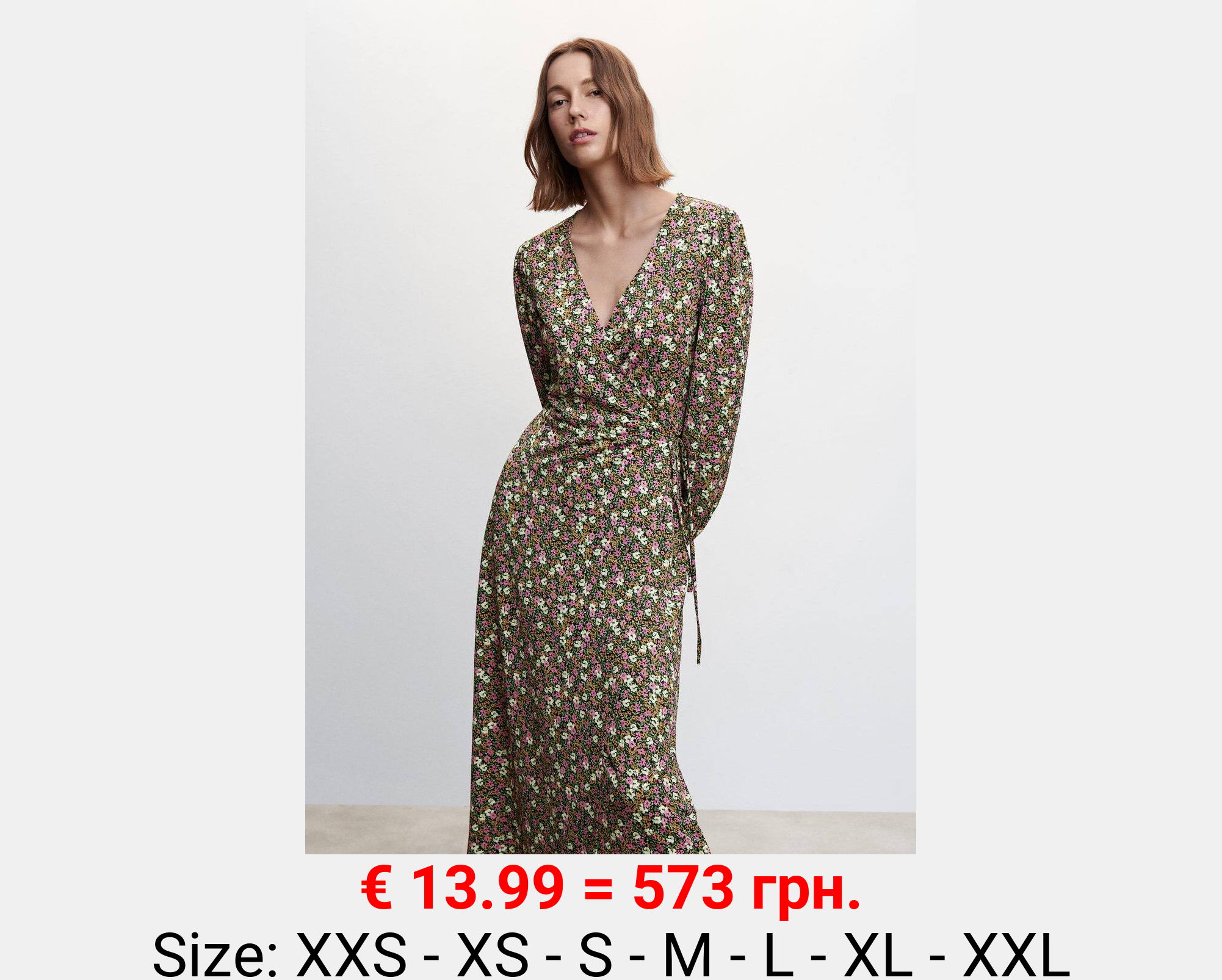 Vestido estampado abertura 