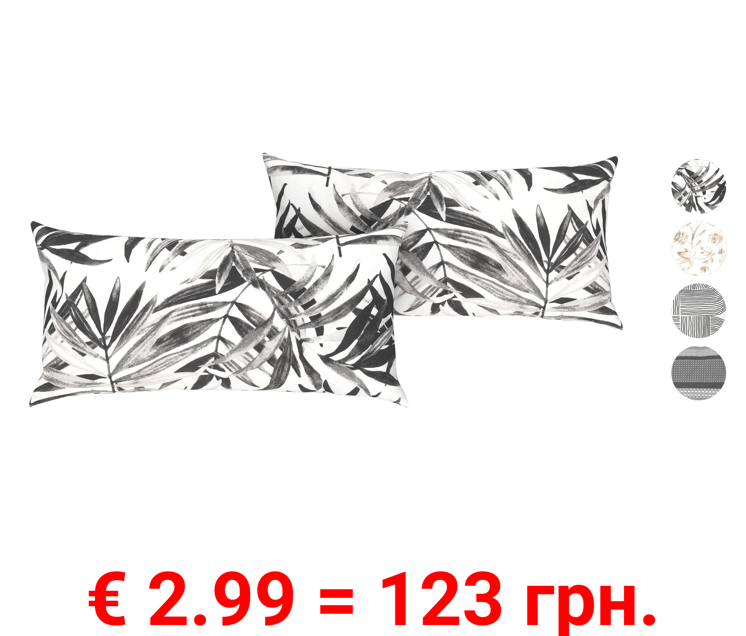 LIVARNO home Mikrofaser-Satin-Kissenbezüge, 40 x 80 cm