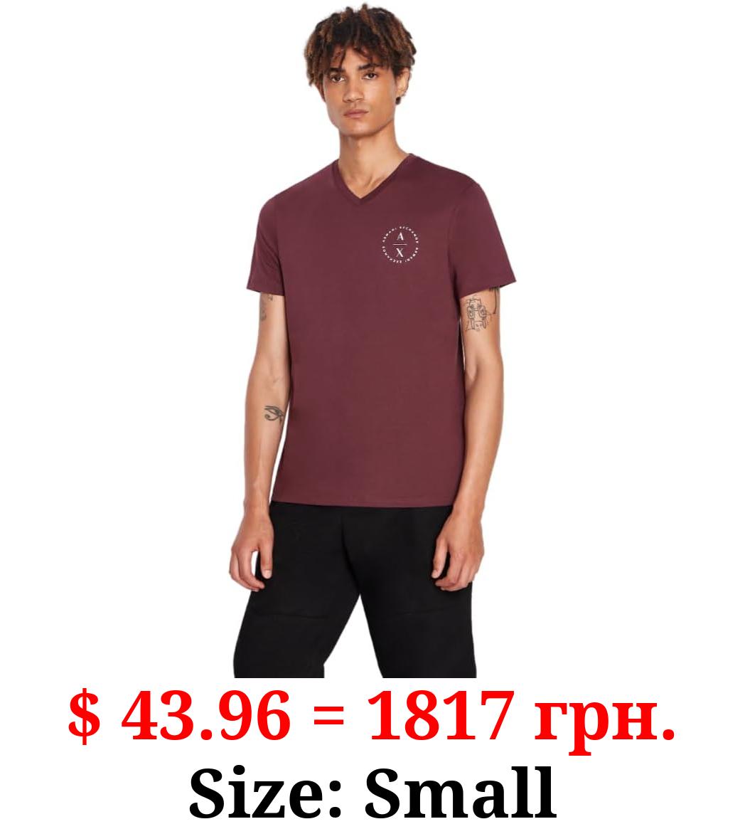 Emporio Armani Men's Slim Fit V Neck Pima Cotton Logo Tee