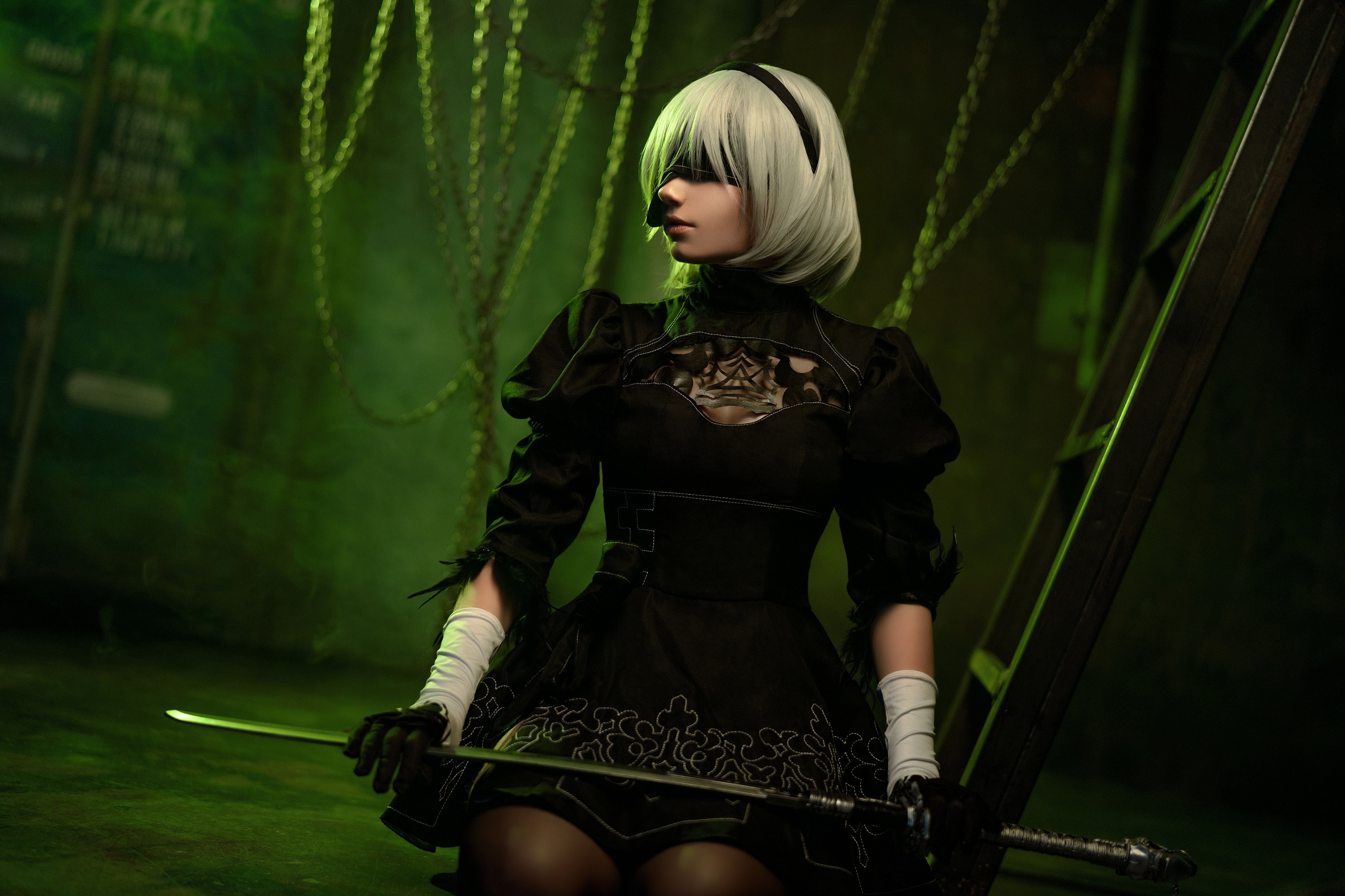 Косплей 2b из nier automata