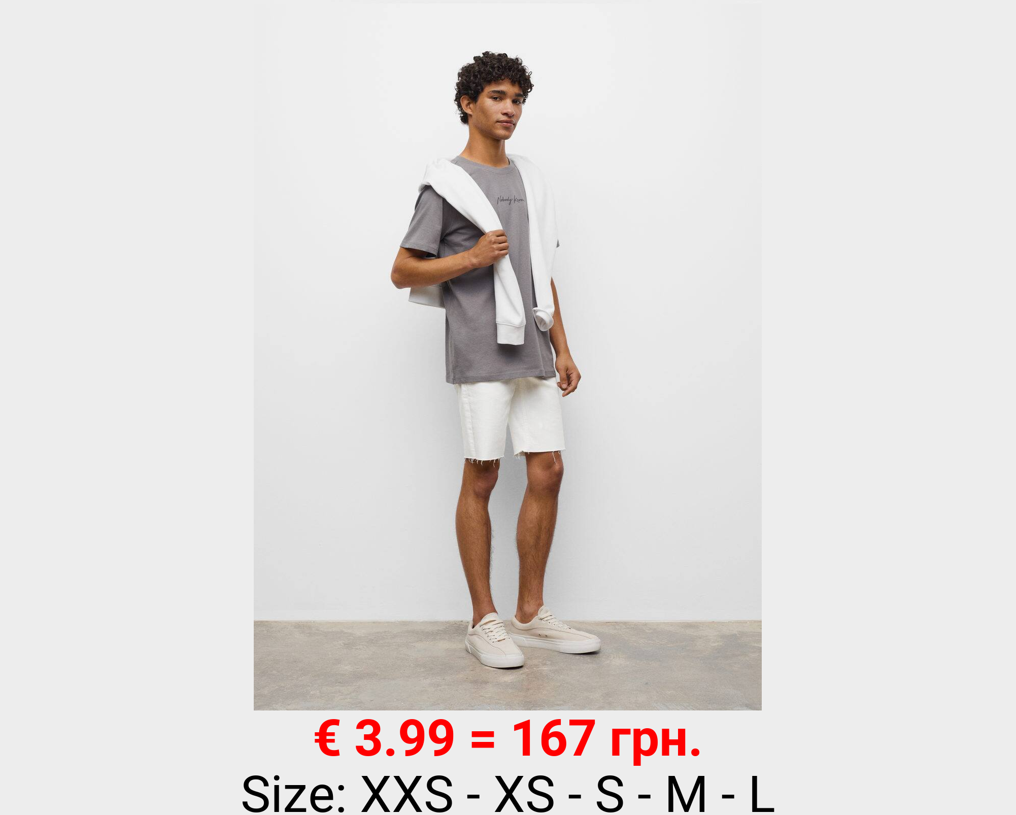 Bermudas denim bajo deshilachado