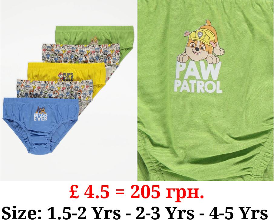 PAW Patrol Character Briefs 5 Pack