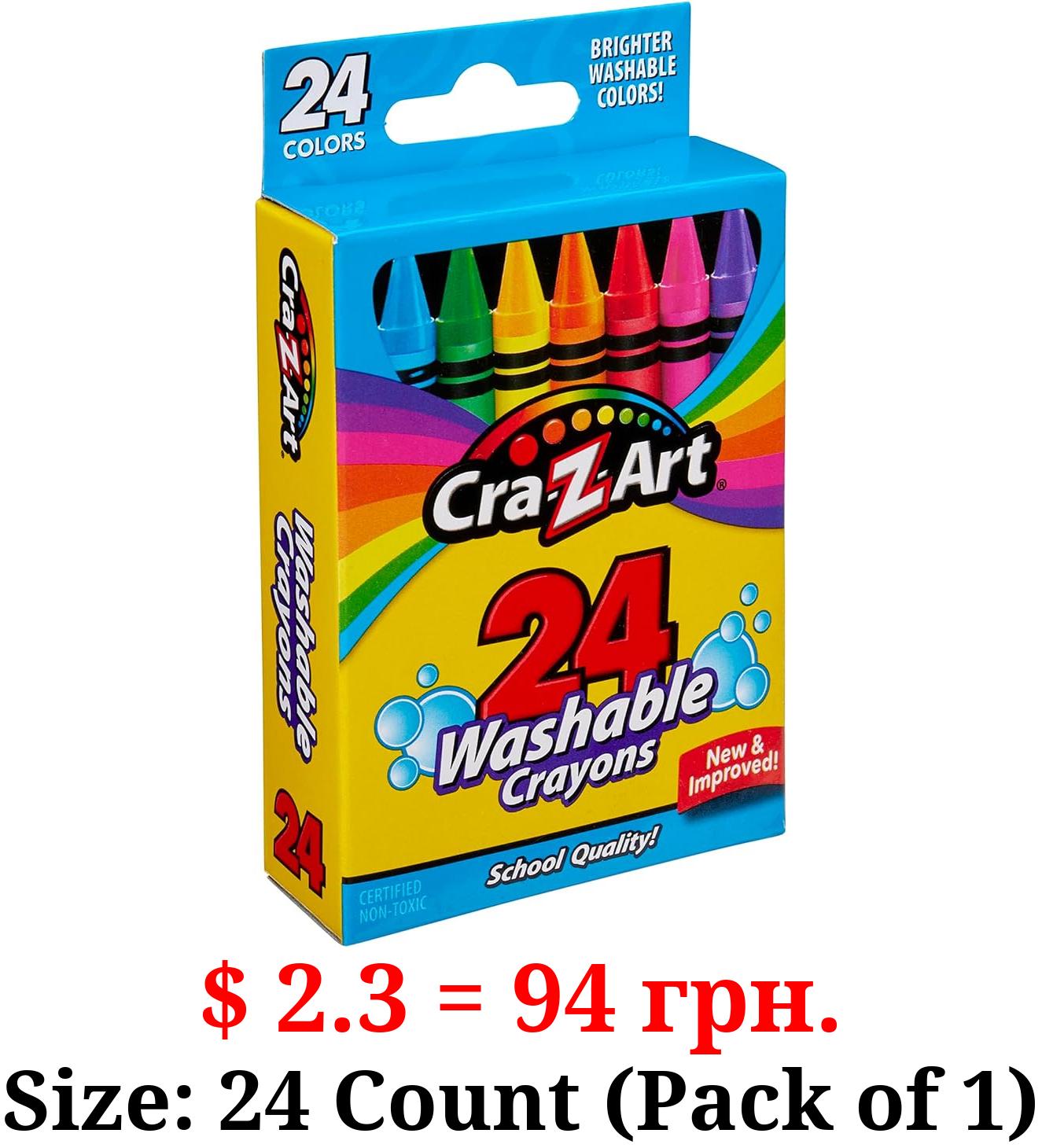 Cra-Z-Art Washable Crayons, Assorted, 24/pack