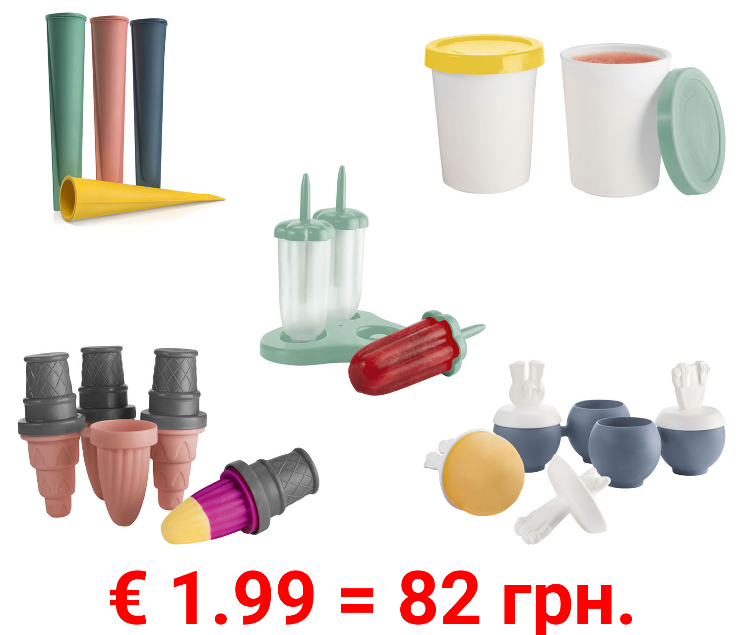 ERNESTO Speiseeis-Bereiter, aus Platinsilikon