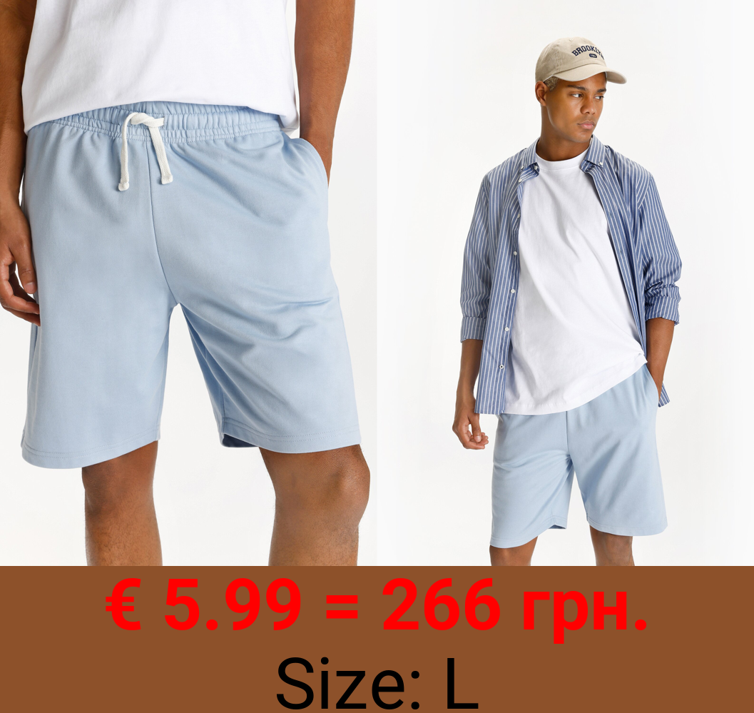 Basic plush Bermuda shorts