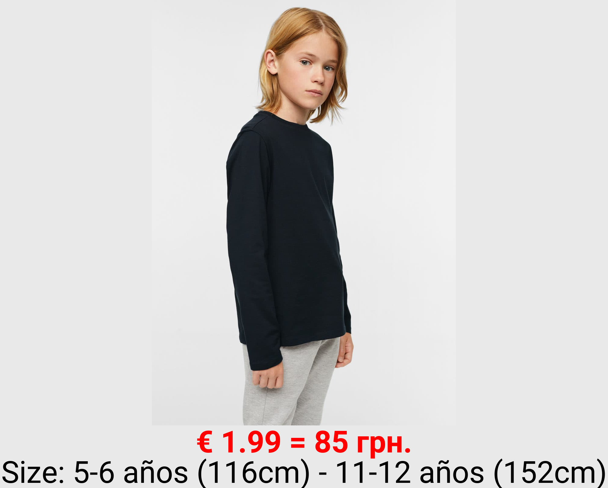 Camiseta algodón manga larga