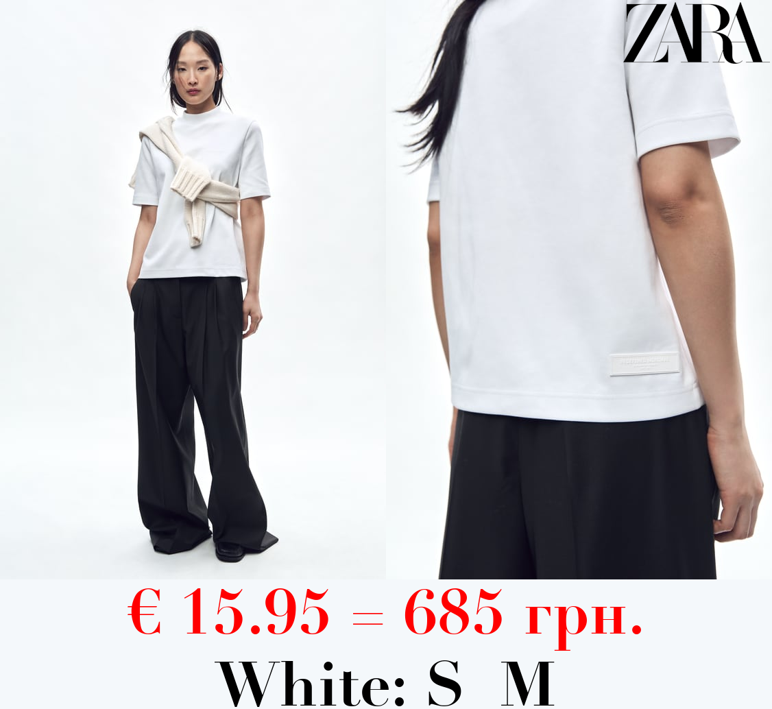 INTERLOCK T-SHIRT WITH SLOGAN