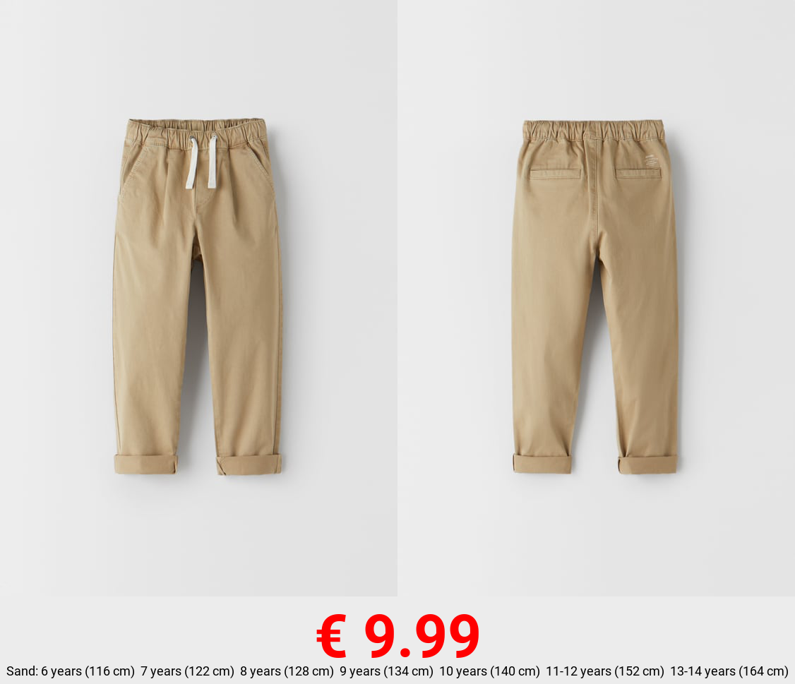 CHINO TROUSERS WITH ELASTIC DETAIL