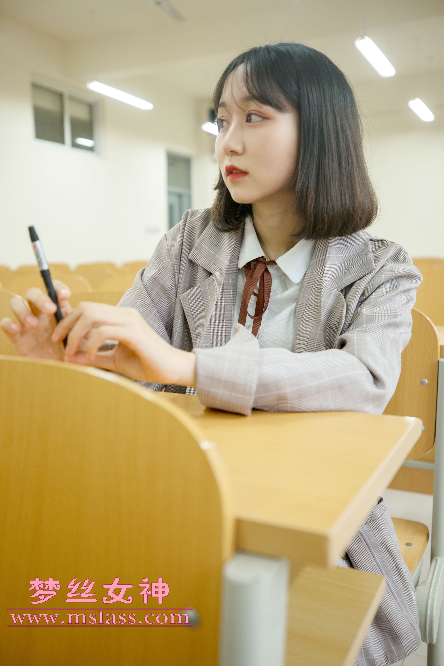 [梦丝女神MSLASS]_刘诺_教室顷语-写真图集共87P 9