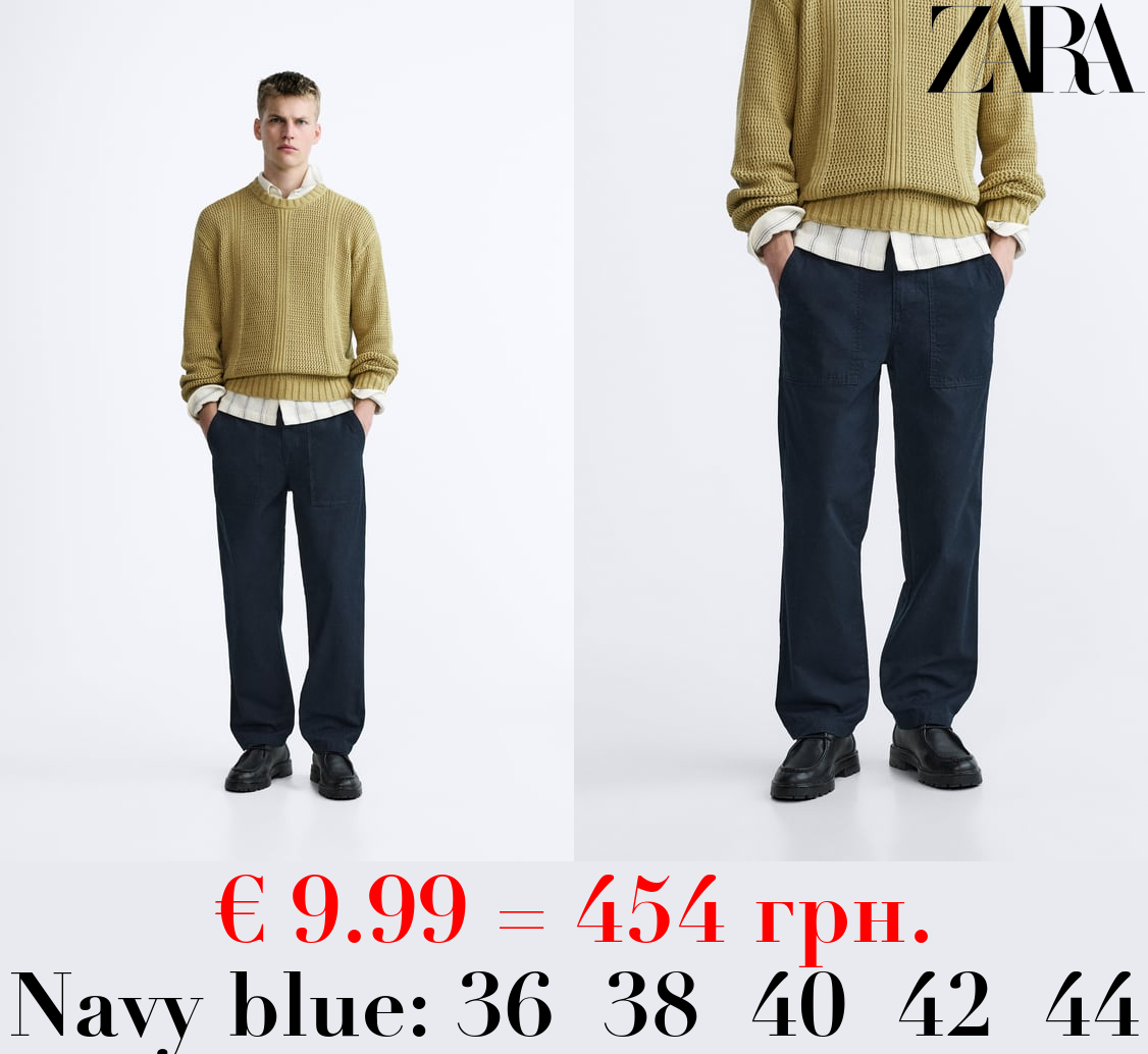 STRAIGHT-LEG TROUSERS