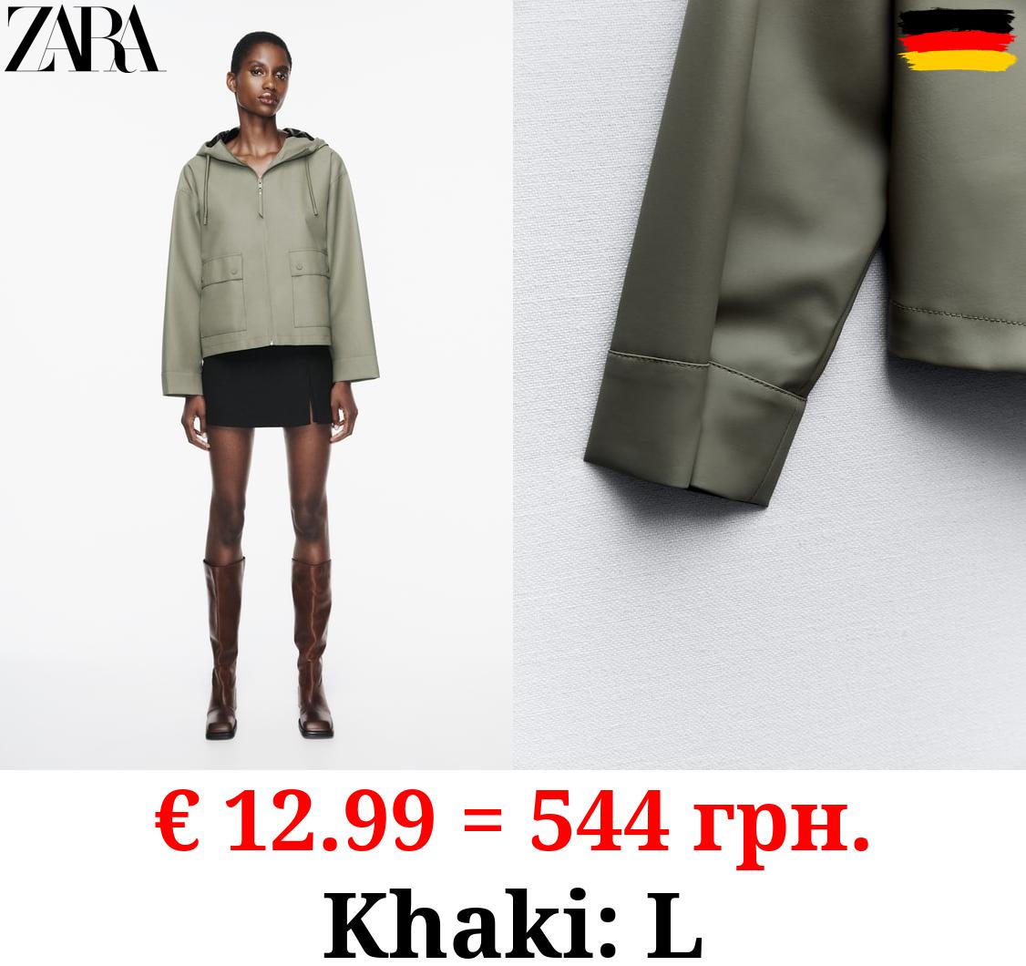 RUBBERISED RAINCOAT WITH HOOD