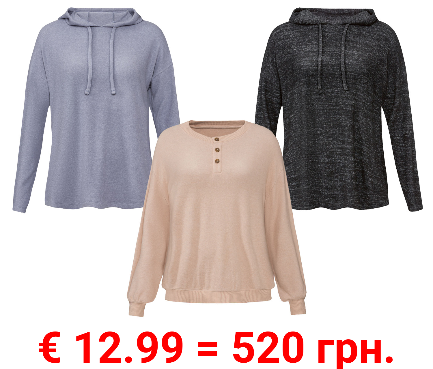esmara® Damen Pullover mit überschnittenen Schultern