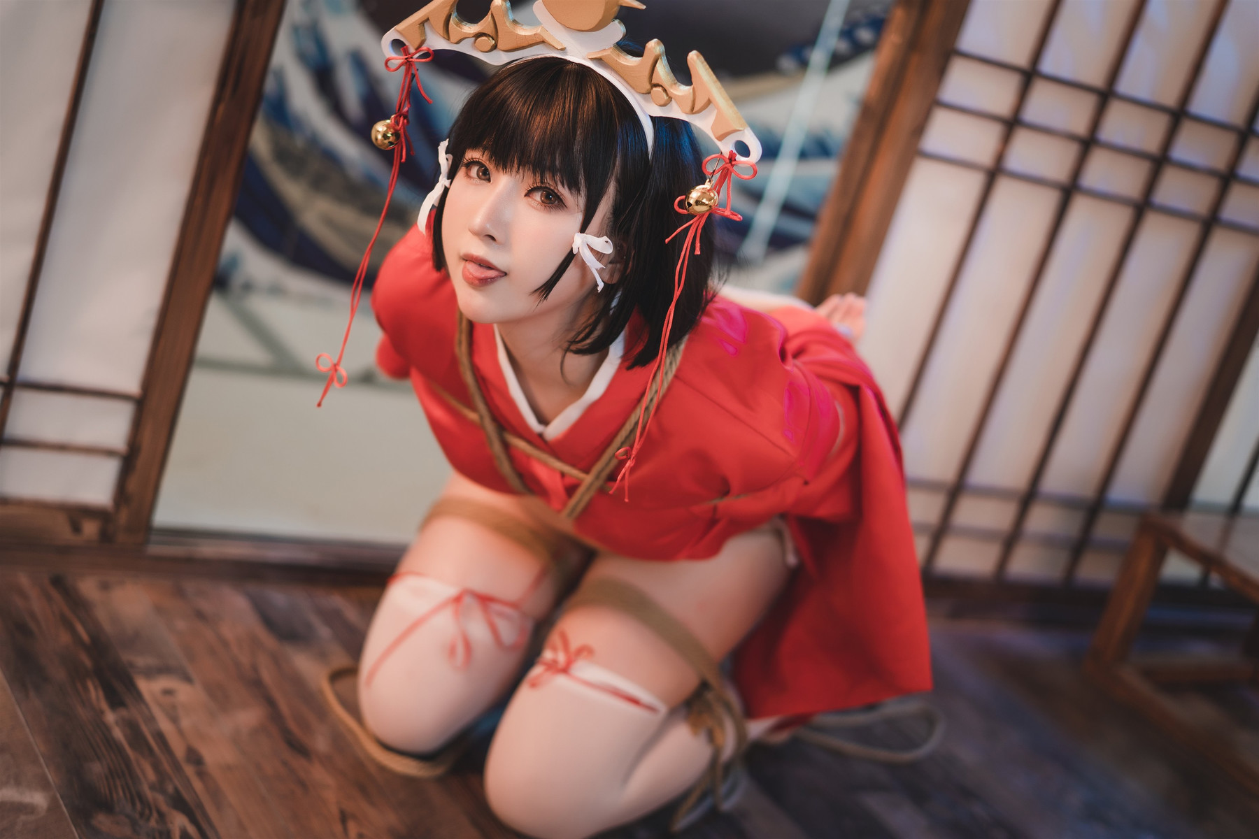 Cosplay 小容仔咕咕咕 黑兽巫女辉夜 31