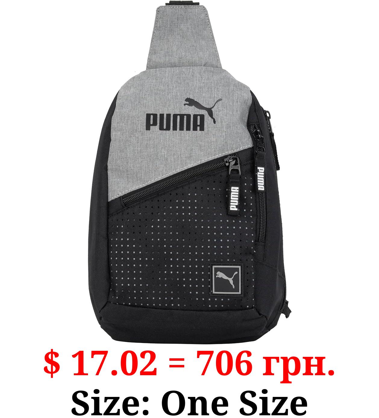 PUMA EVERCAT SIDEWALL SLING BACKPACK, One Size, Heather Grey