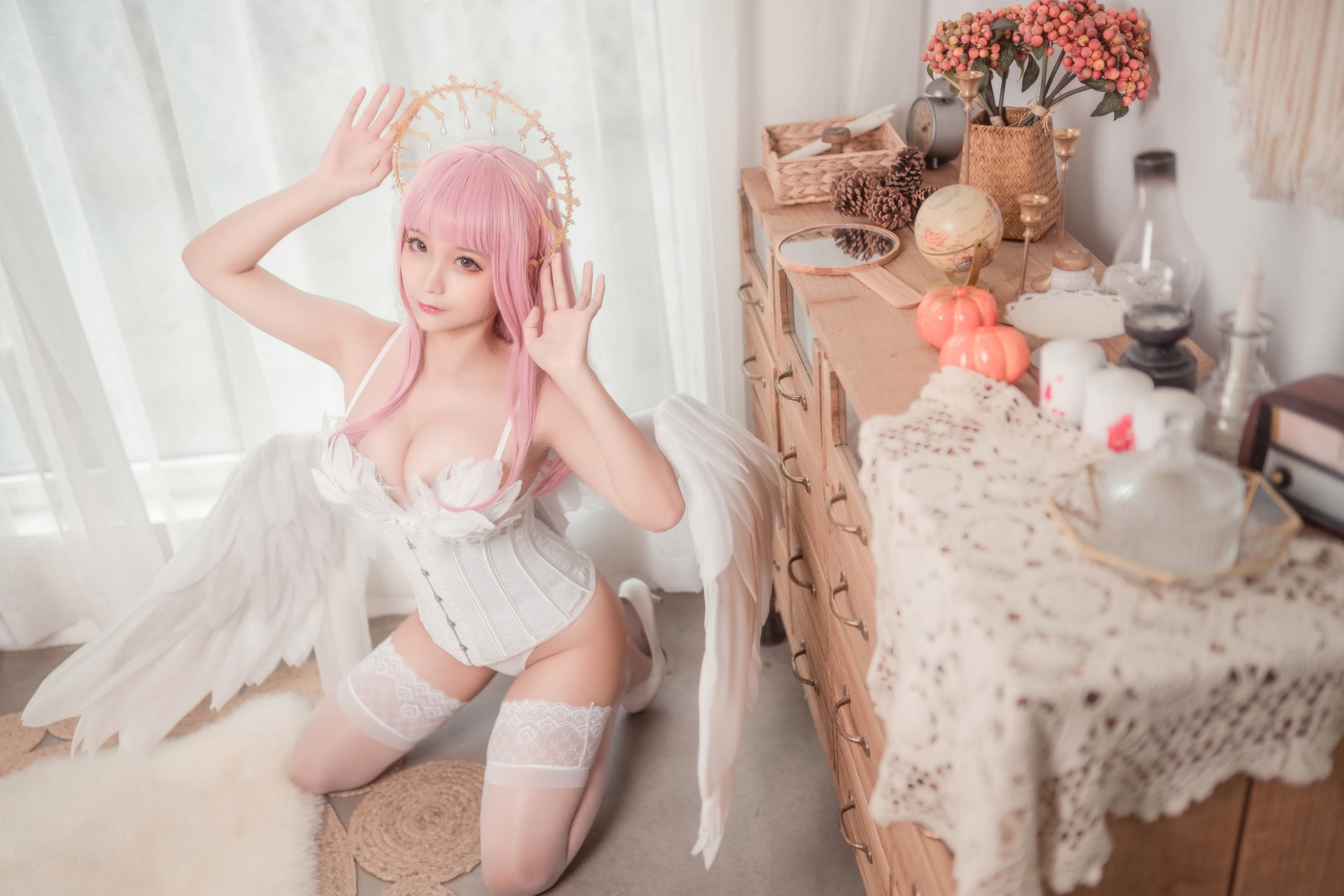 Cosplay 蠢沫沫 Chunmomo 沫沫真爱版 天使本-光天使 4
