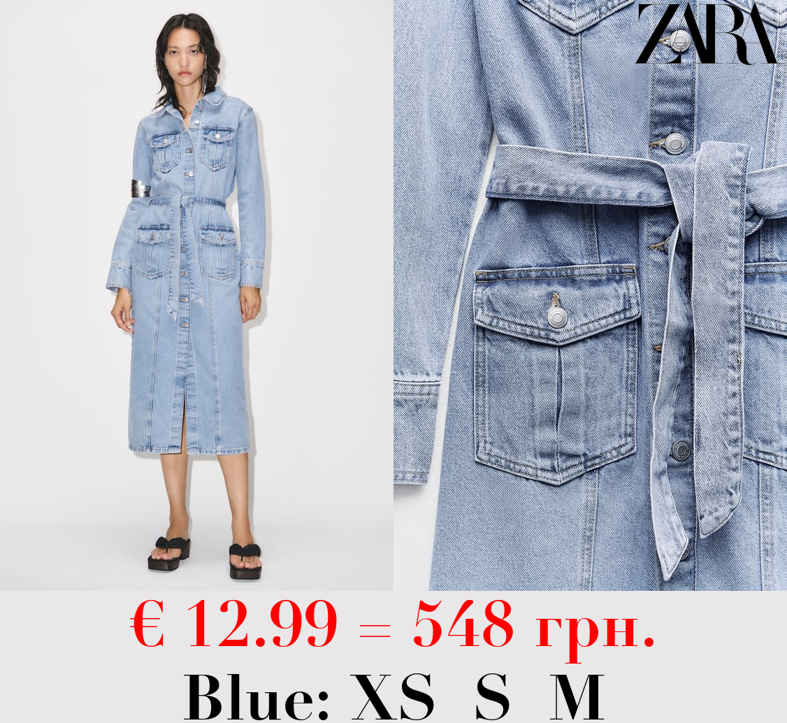 ZW DENIM DRESS WITH POCKETS