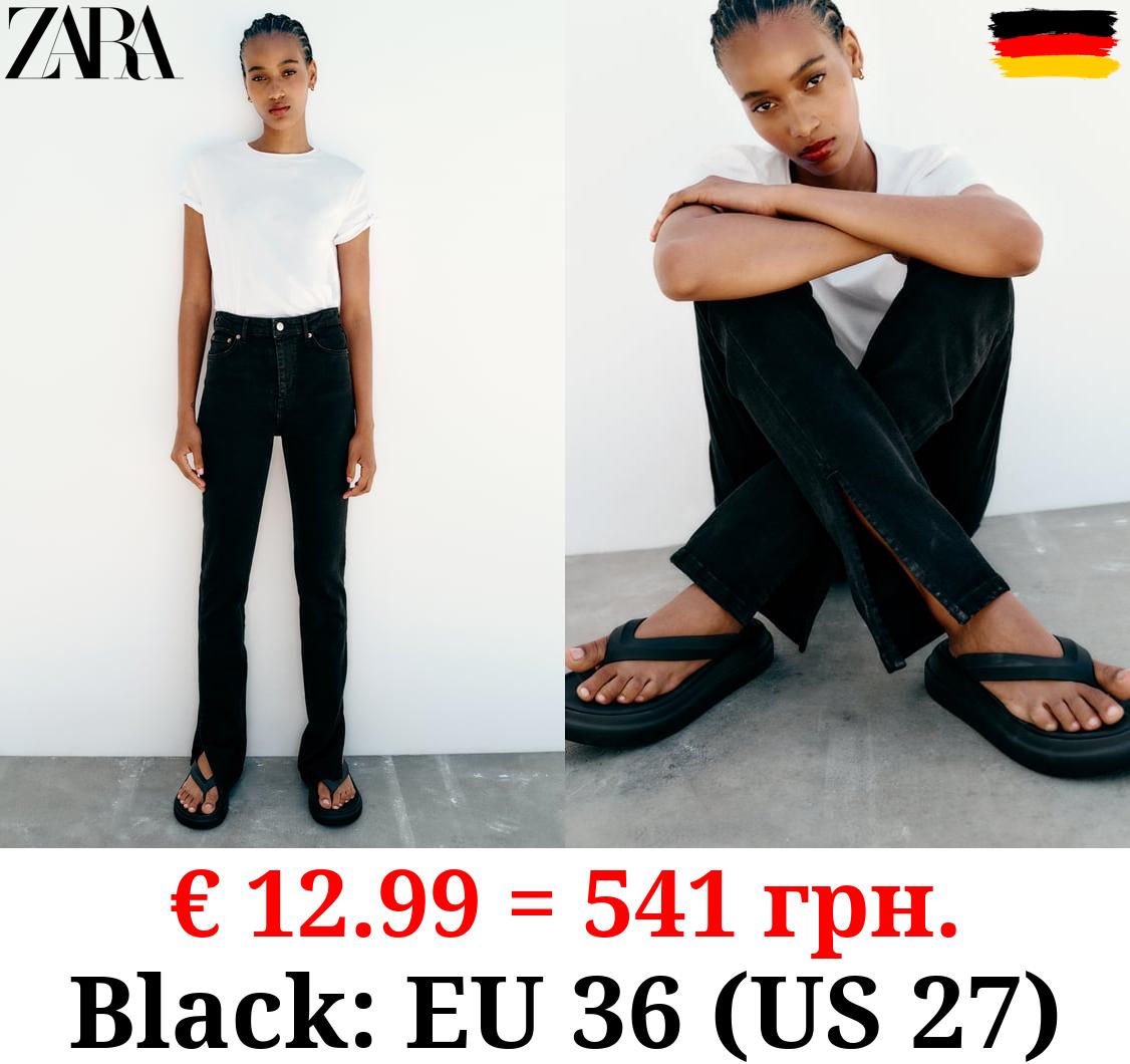 TRF HIGH-WAIST SPLIT HEM FULL LENGTH JEANS