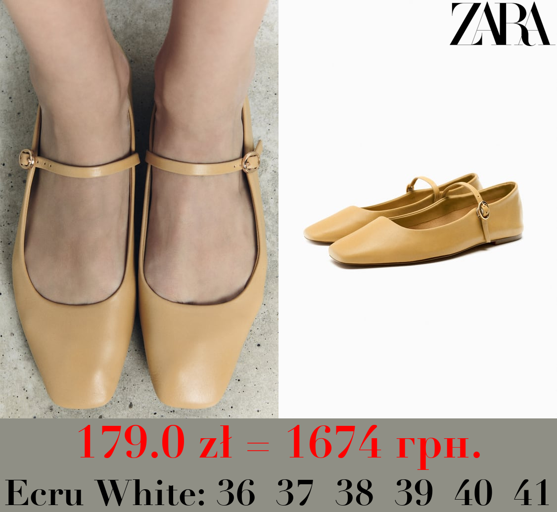 LEATHER BALLET FLATS