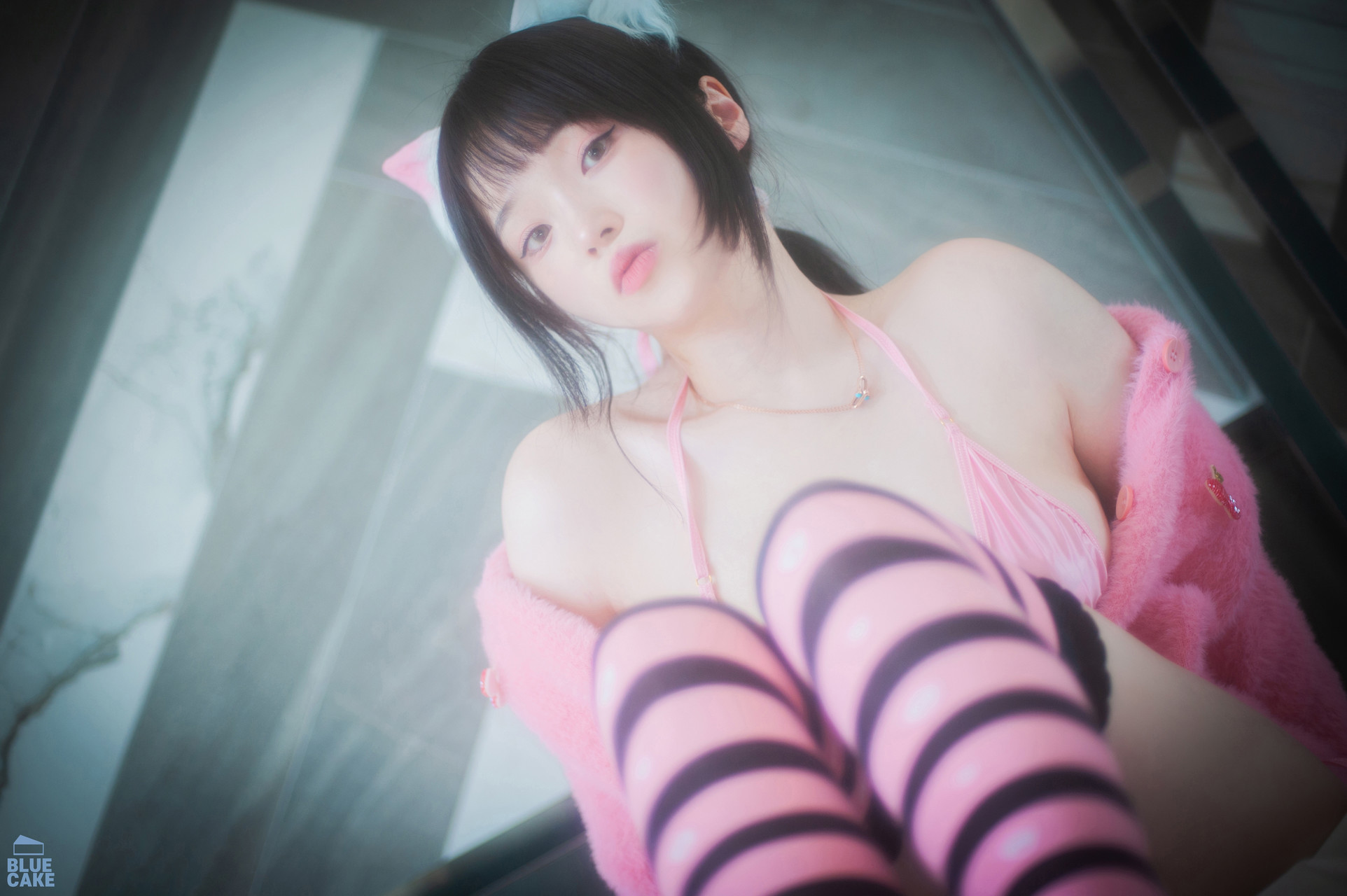 Bambi 밤비, [BLUECAKE] Naughty Cats Pink & Mint RED Set.01 15
