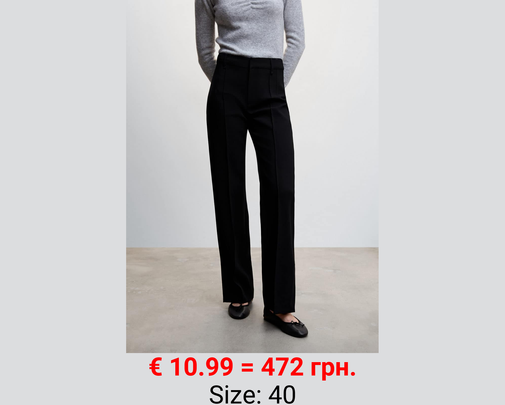 Pantalón recto aberturas