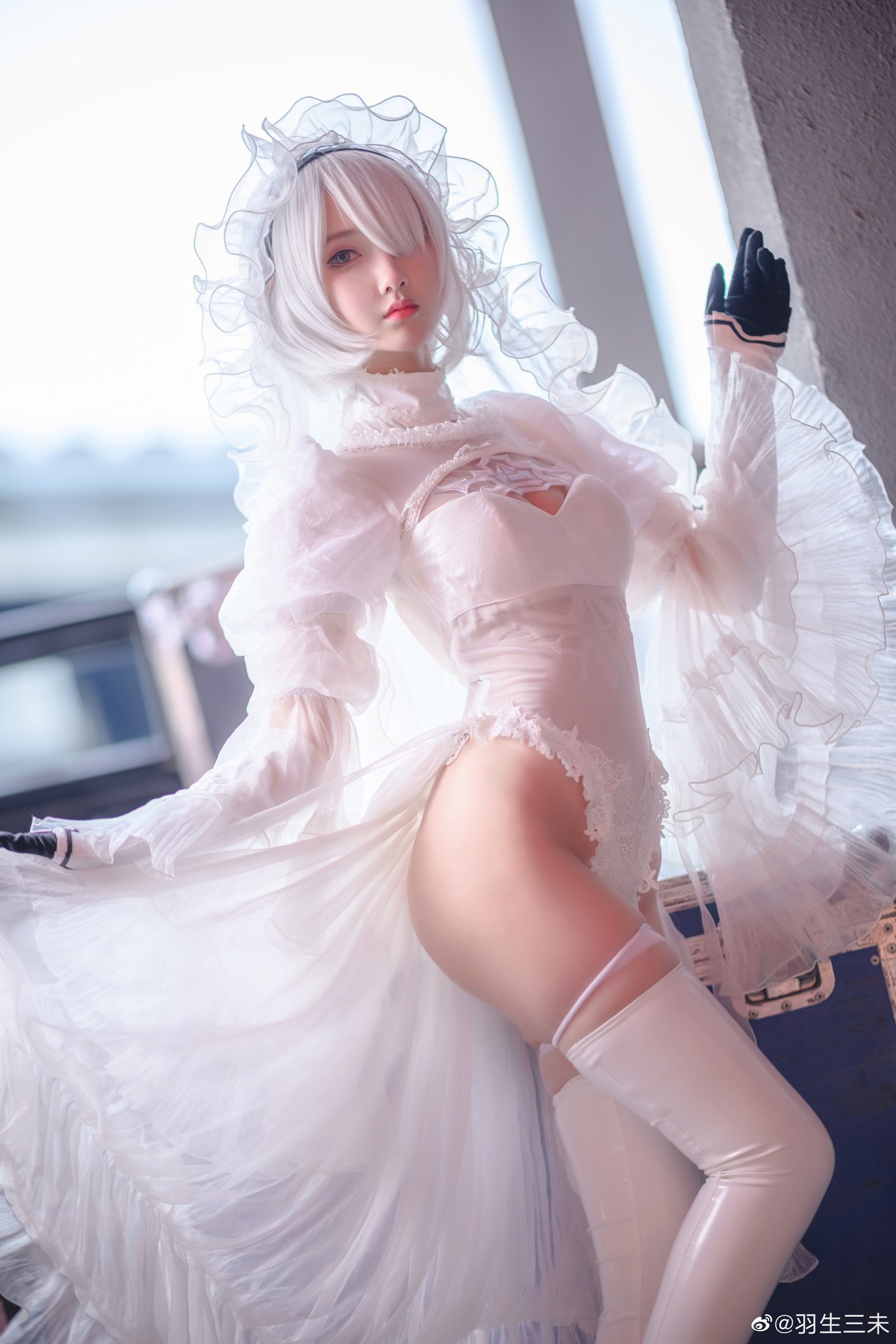 羽生三未 Cosplay 2B同人花嫁 10