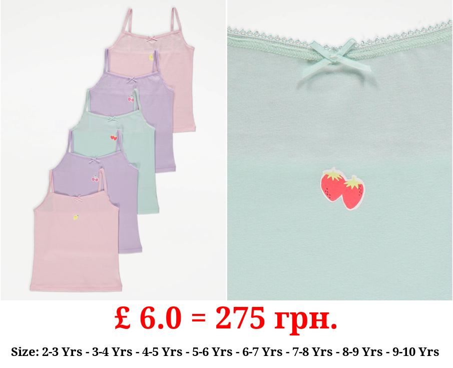 Fruit Print Cami Vests 5 Pack