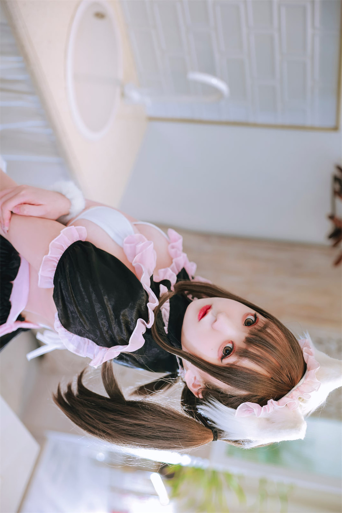 Cosplay 恩田直幸 猫耳黑粉女仆 22