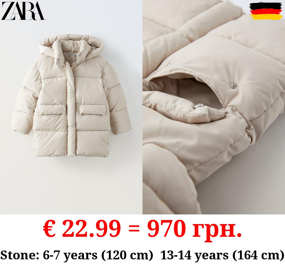 QUILTED COAT WITH FLAPS