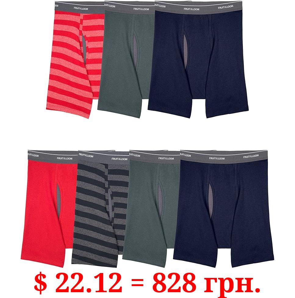 Fruit of the Loom Men's Coolzone Boxer Briefs, Moisture Wicking & Breathable, Assorted Color Multipacks