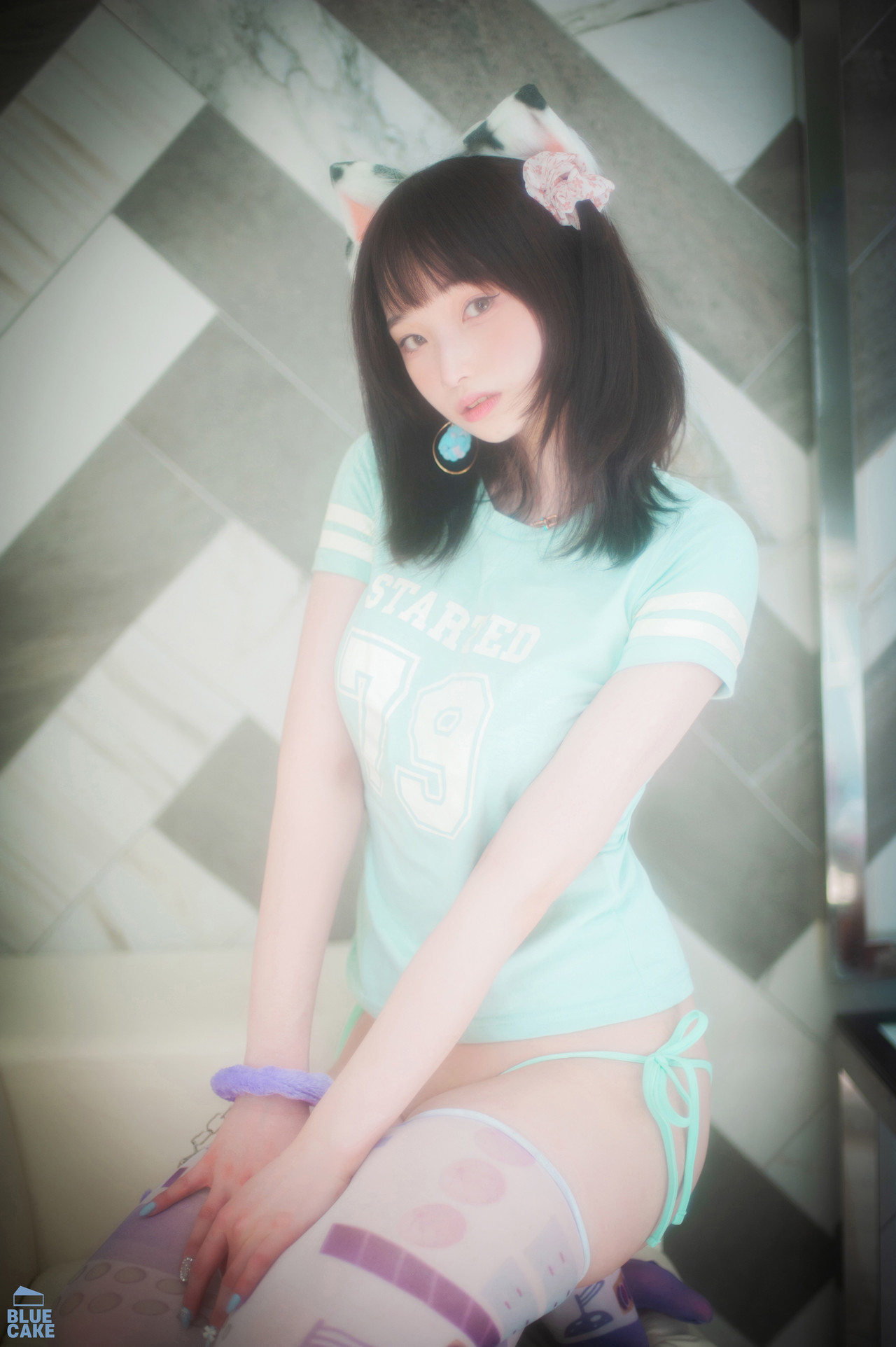 Bambi 밤비, [BLUECAKE] Naughty Cats Pink & Mint RED Set.02 15