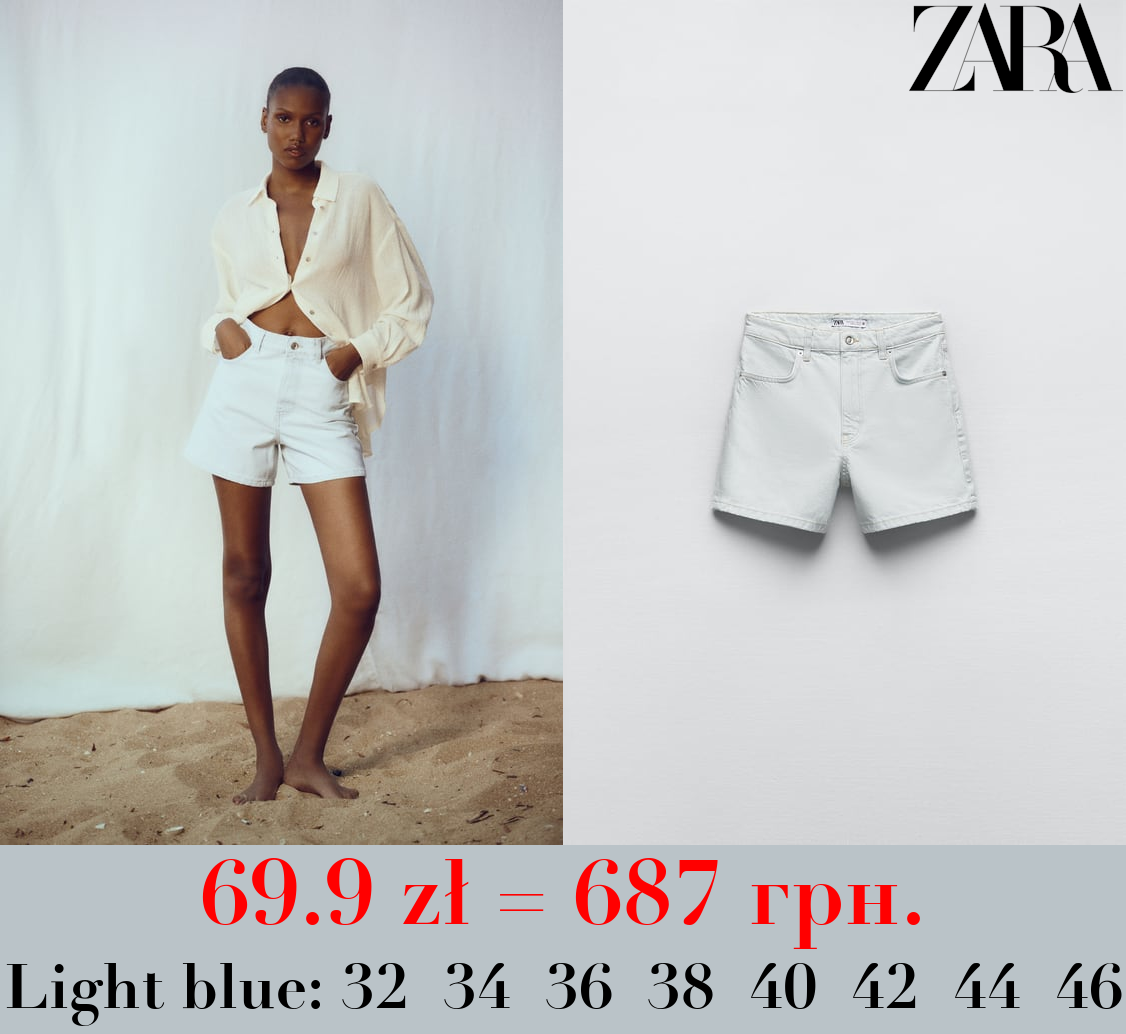 Z1975 DENIM MOM-FIT HIGH-WAIST SHORTS