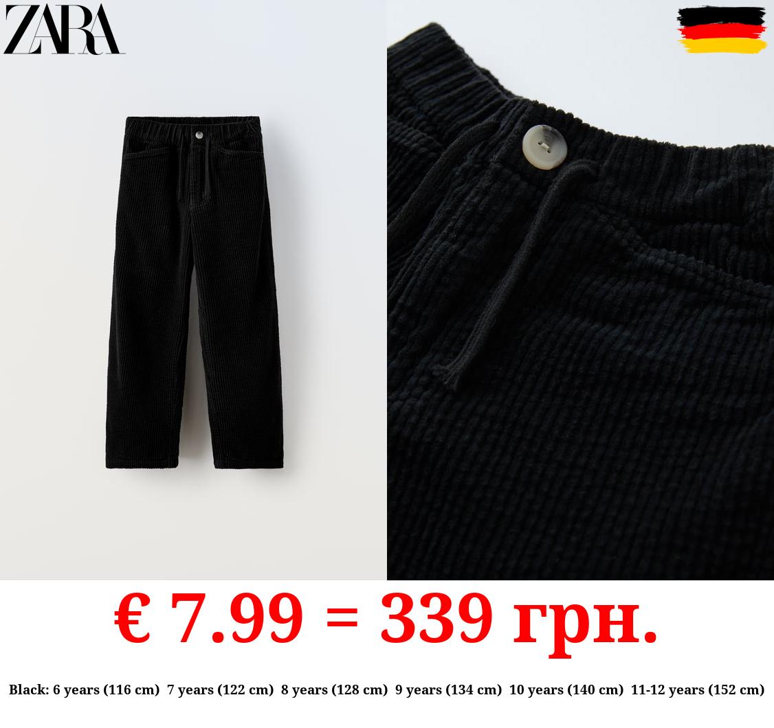 STRAIGHT FIT CORDUROY TROUSERS