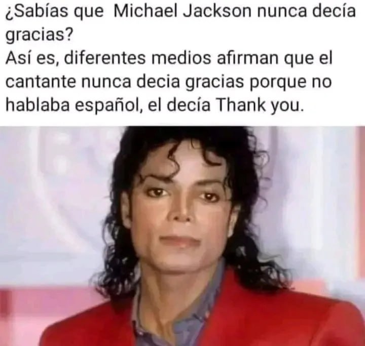 Michael Jackson nunca decía gracias