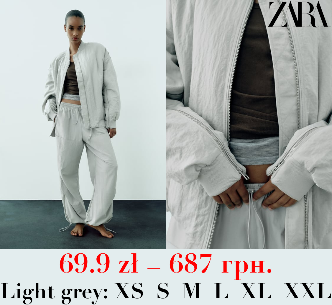 OVERSIZE NYLON BOMBER JACKET